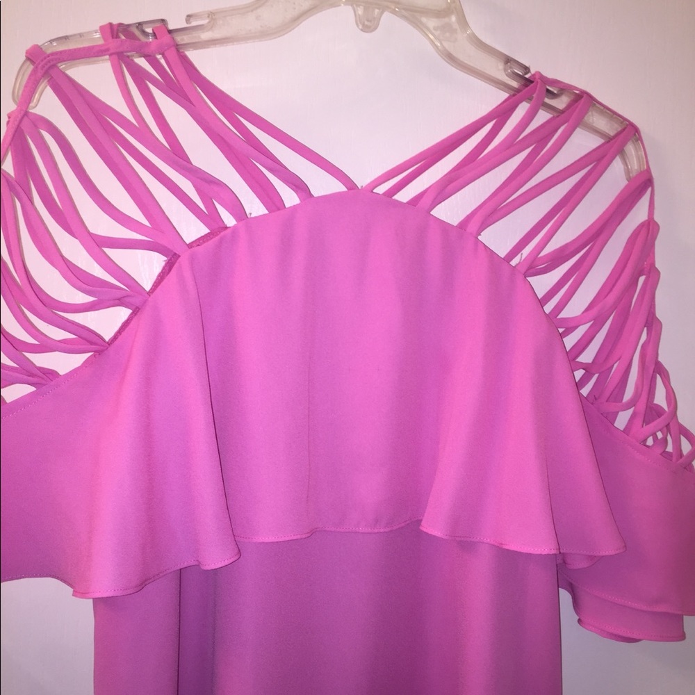 NWOT GIANNI BINI PINK STRAPPY ONE OF A KIND DRESS